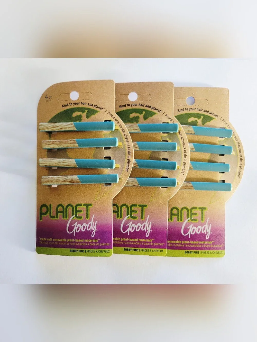 LOT of Planet Goody 3 Packs Of 4 Hair Clips & 2 Packs  of 8 Bracelet Elastics
